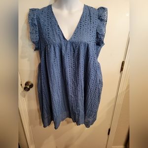 XL Crochet V-Neck Dress